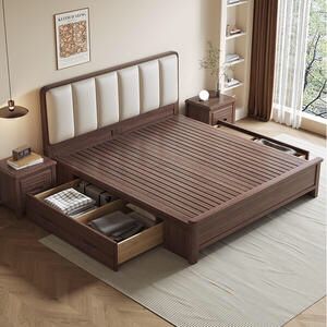 Double Bed Classic Wood
