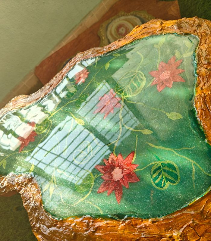 Customised Round Epoxy Resin Center Table - Image 3