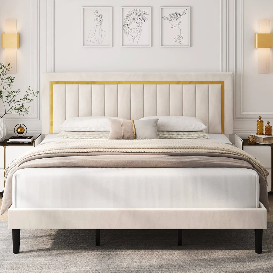 Athens Luxury Upholstered Bed In Fabric