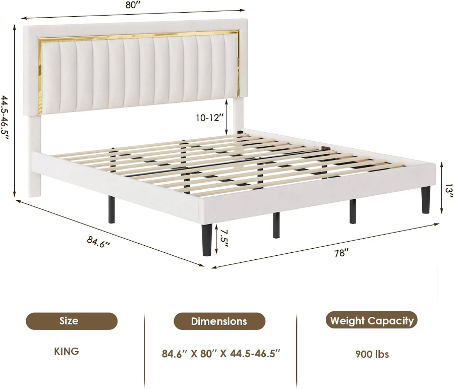 Athens Luxury Upholstered Bed In Fabric - Image 6